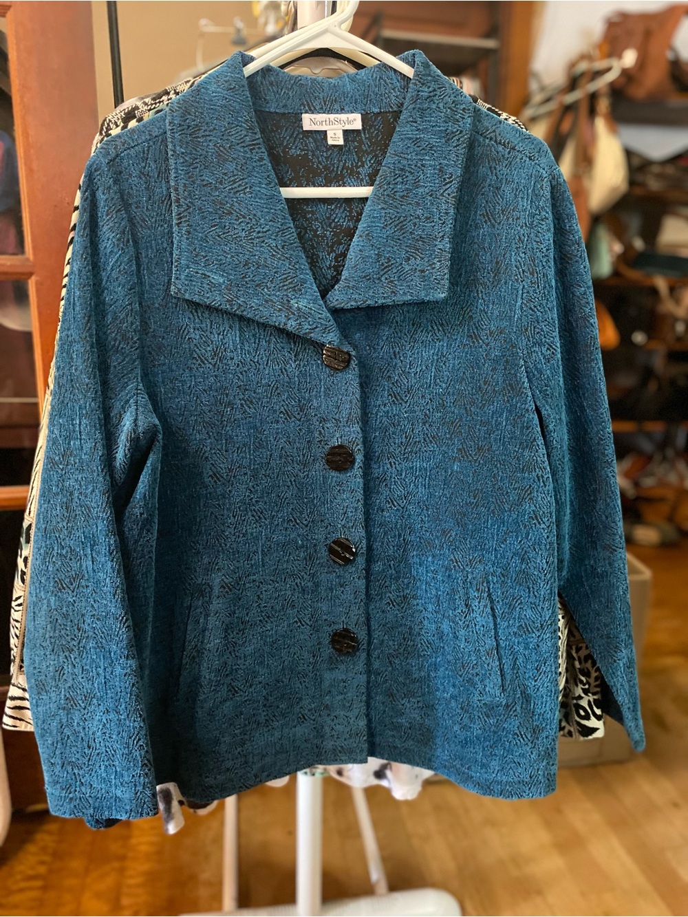 NorthStyle Textured Button-Up Blazer Jacket